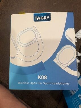 TAGRY K08 Wireless Open-Ear Sport Headphones - Blue & White